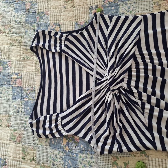 SPENSE Tank Dress Stretchy Casual Blue & White Stripes-Large - Picture 5 of 10